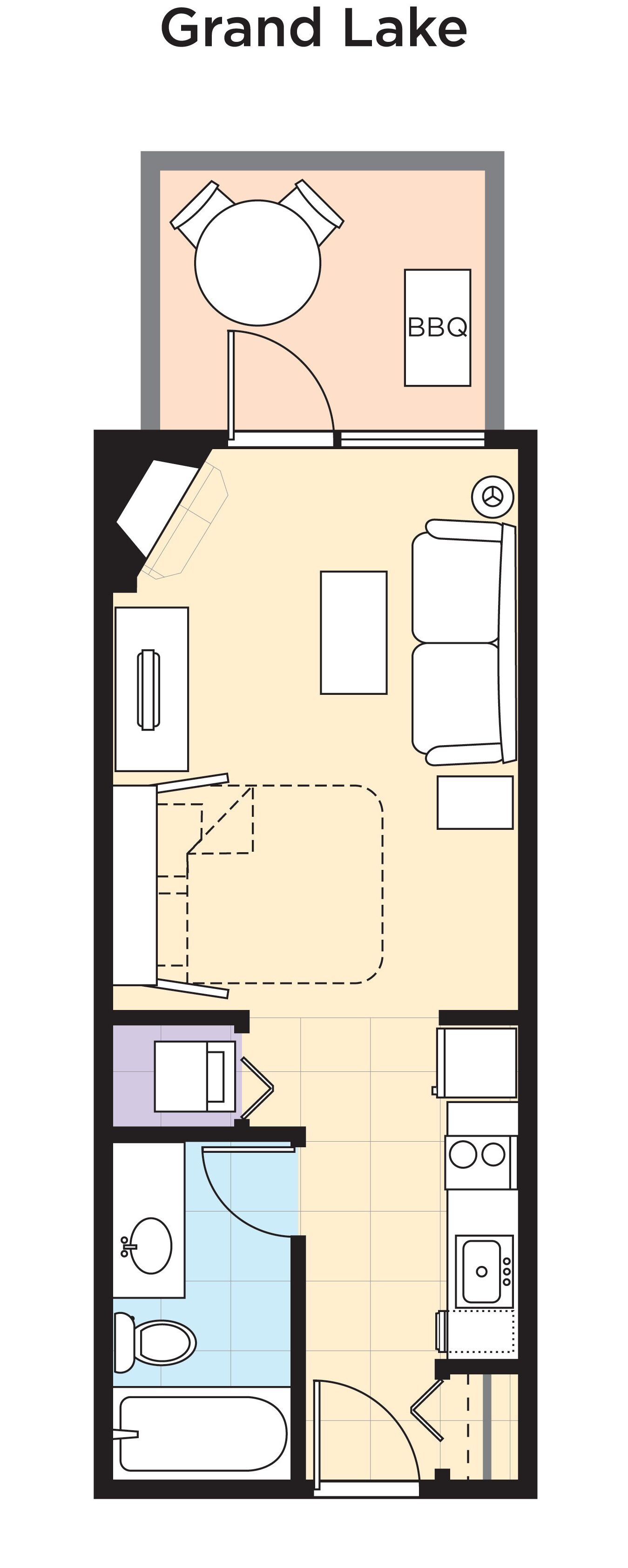 standard studio, non smoking, kitchenette | iron/ironing board, bed sheets