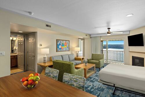 Standard Condo, 2 Bedrooms, Non Smoking, Kitchen | Living area | LCD TV, fireplace, DVD player