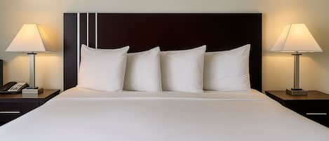 1 bedroom, desk, blackout drapes, iron/ironing board