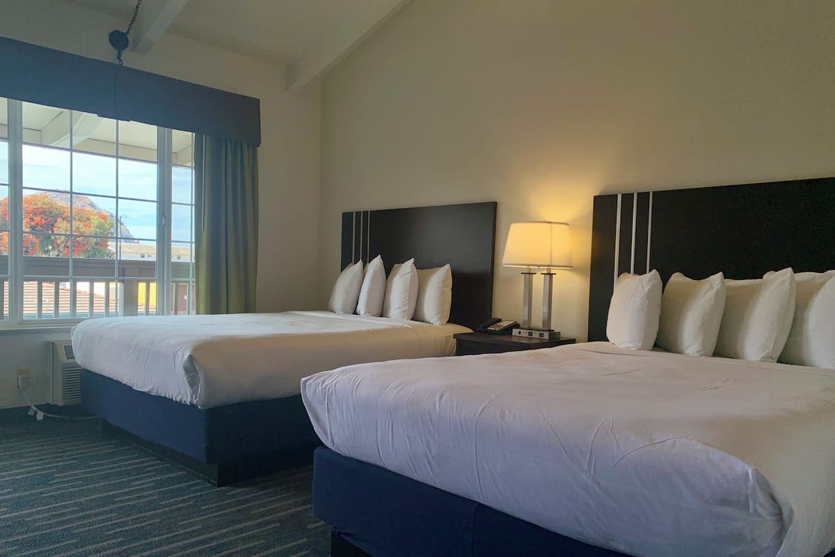Deluxe Room, 2 Queen Beds, Harbor View | 1 bedroom, desk, blackout drapes, iron/ironing board