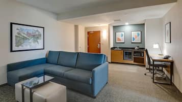 Desk, blackout curtains, iron/ironing board, free cots/infant beds