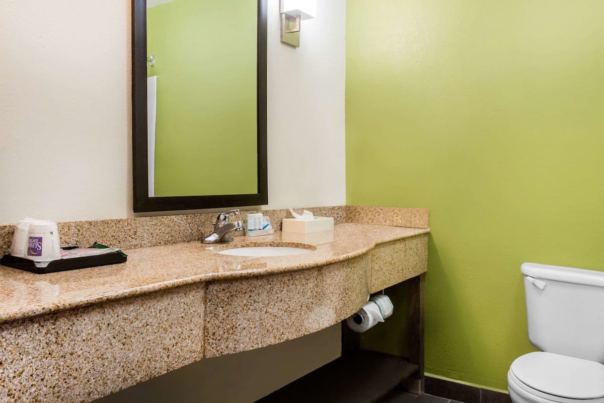 free toiletries, hair dryer, towels