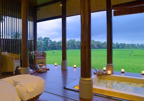 Salle de soins pour les couples, spa, soins du corps, aromathérapie