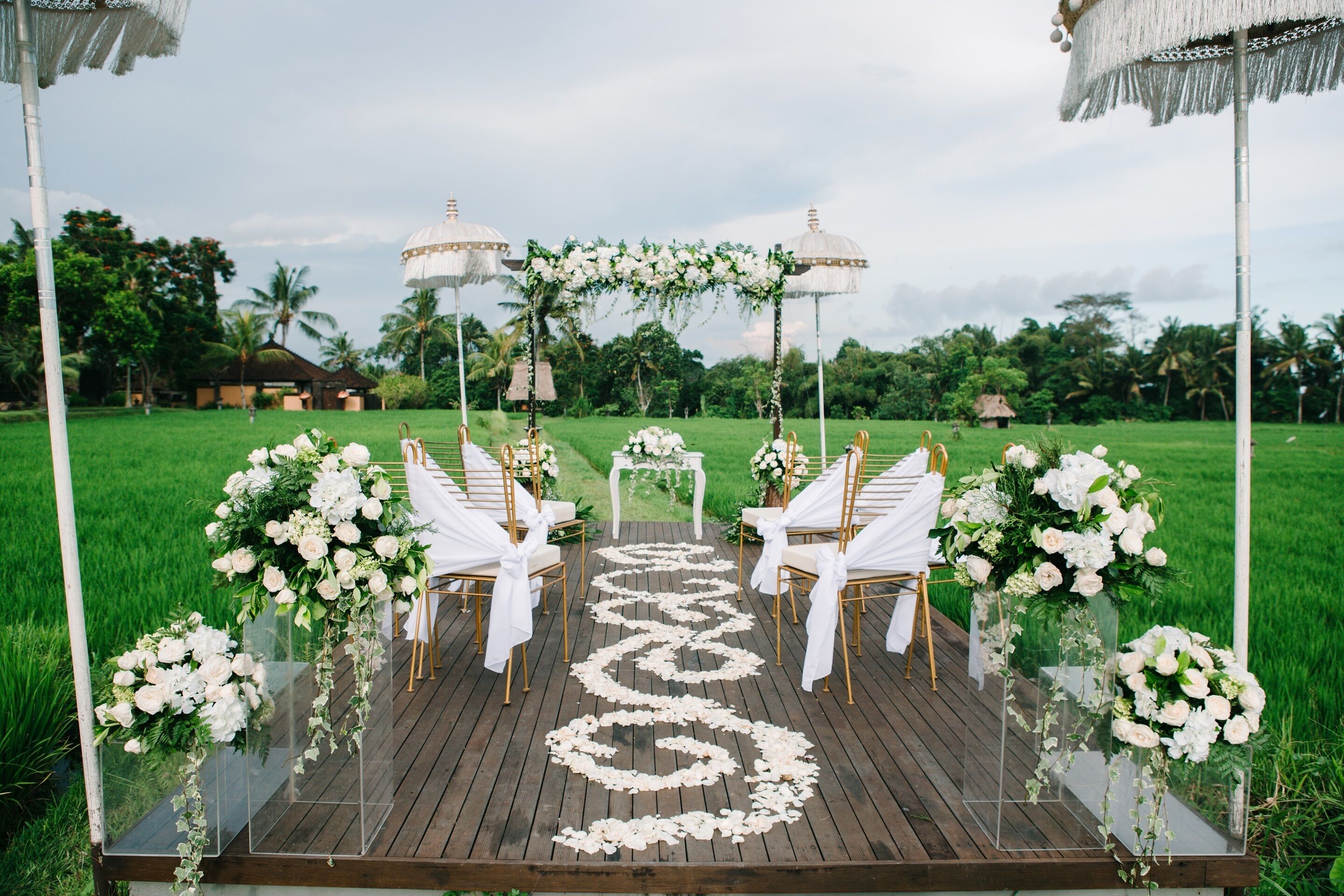 outdoor wedding area