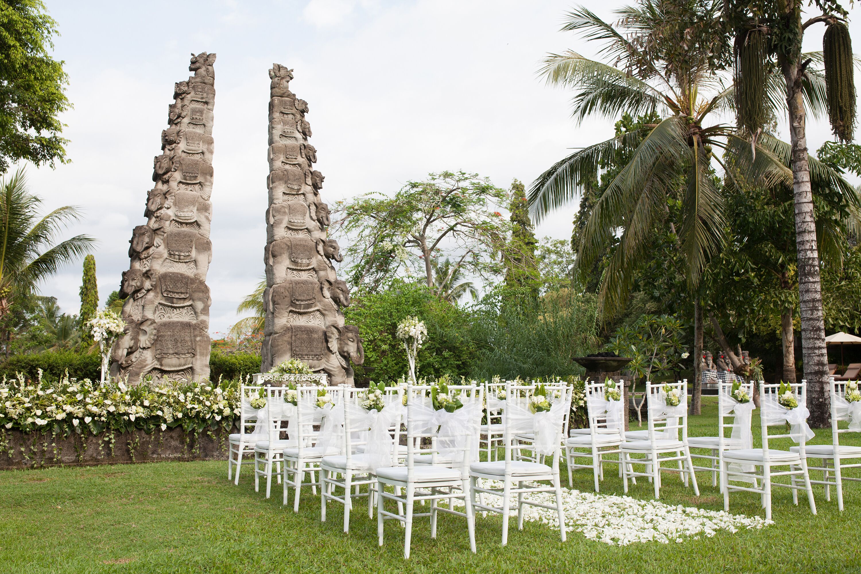 outdoor wedding area
