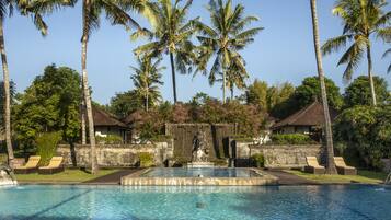 2 outdoor pools, open 7:00 AM to 7:00 PM, pool umbrellas, sun loungers