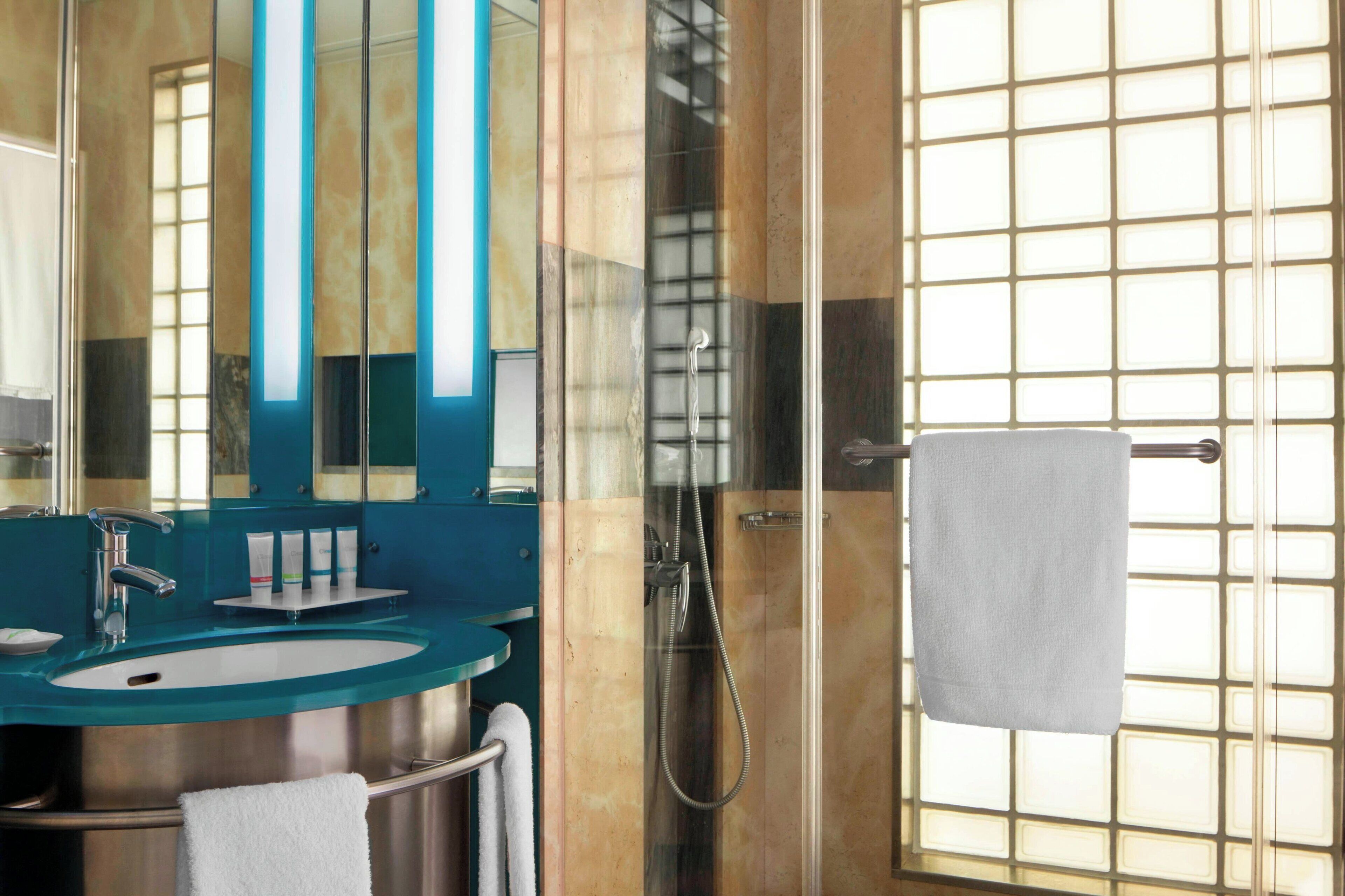 free toiletries, hair dryer, bathrobes, slippers