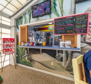 Indoor pool, seasonal outdoor pool, lifeguards on site