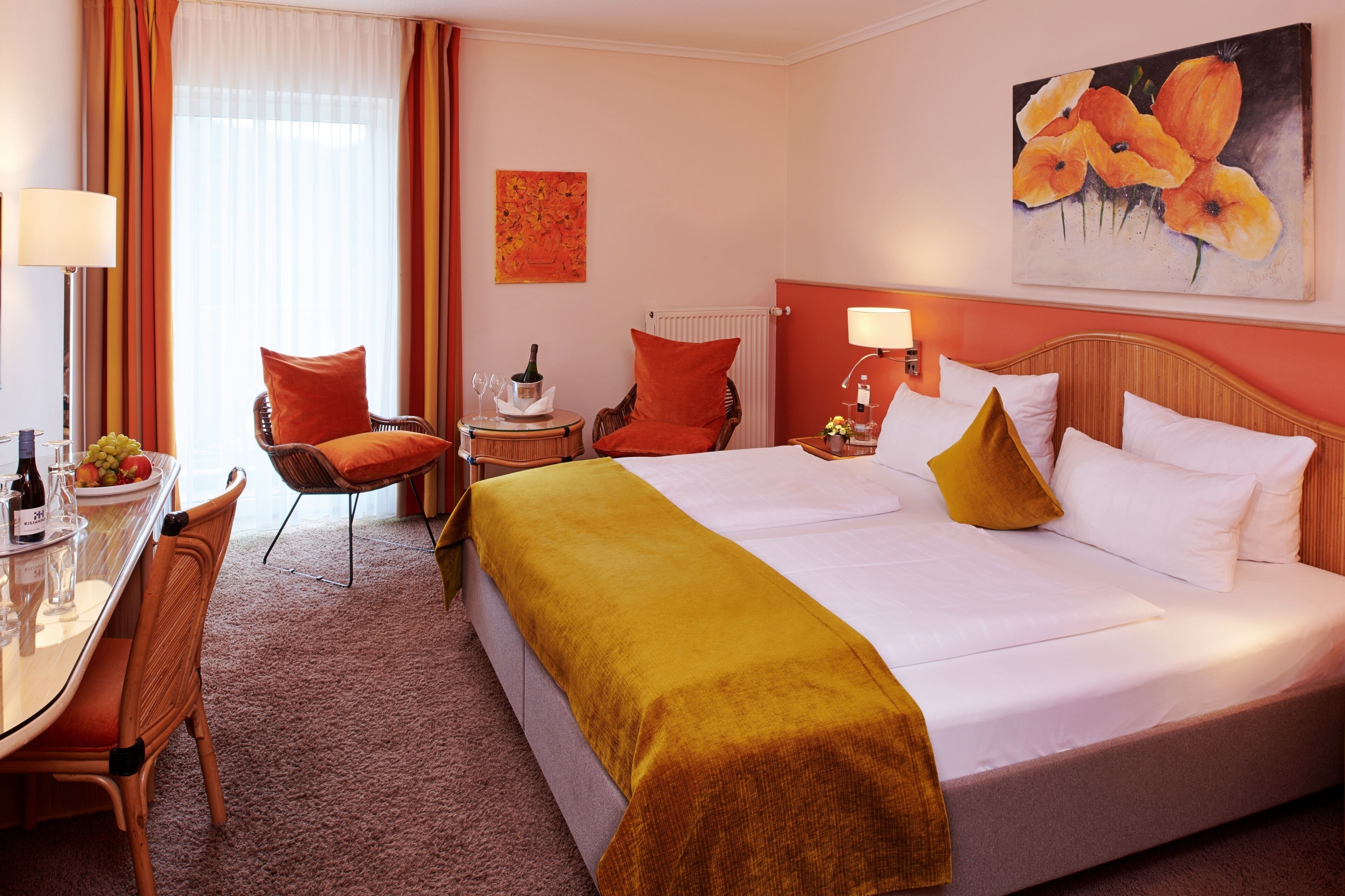 Dobbeltrom – premium, 1 kingsize-seng, balkong | Allergitestet sengetøy, safe på rommet og skrivebord