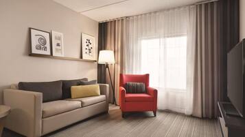 Suite, 1 King Bed, Non Smoking (Extended Stay) | Desk, blackout drapes, iron/ironing board, free cribs/infant beds