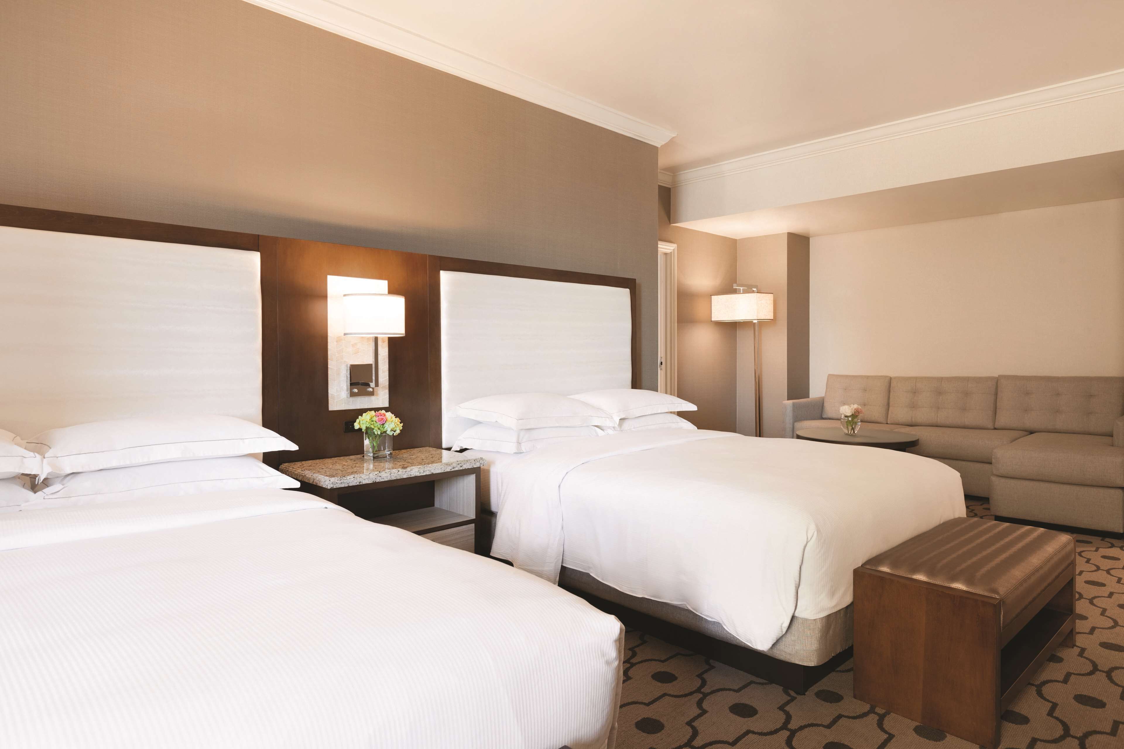 superior room, 2 queen beds, accessible | living area | 55-inch tv with digital channels, pay films