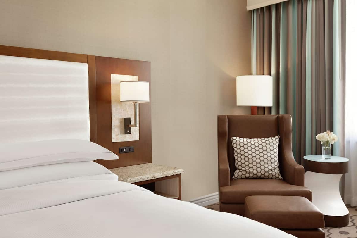 Suite, 1 King Bed | Living area | 55-inch TV with digital channels, pay movies