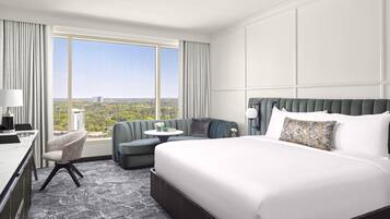 Lakens van Egyptisch katoen, luxe beddengoed, donsdekens, een minibar