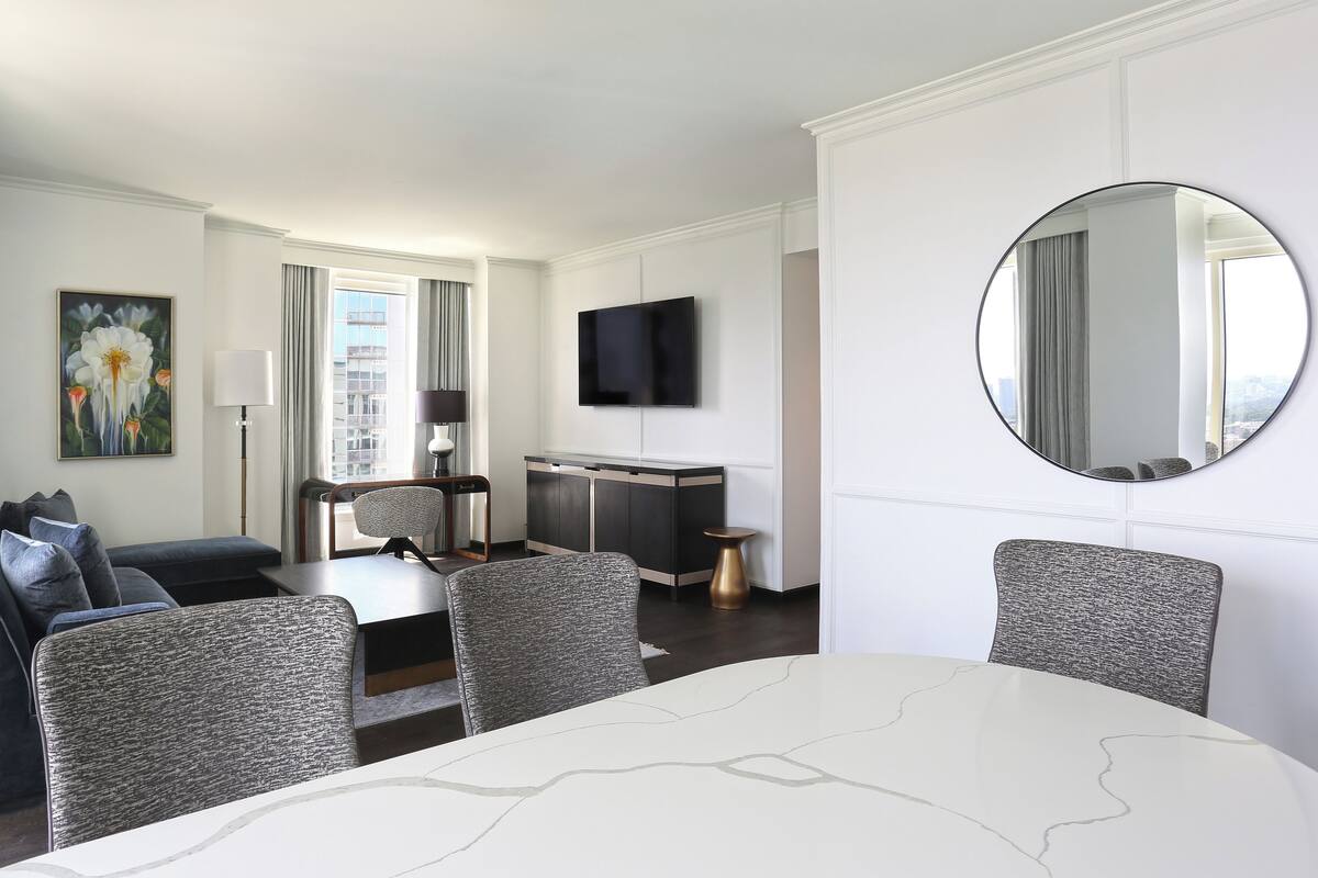 Grand Suite, 1 Katil Raja (King) | Cadar kapas Mesir, peralatan tempat tidur premium, gebar bulu kapas 