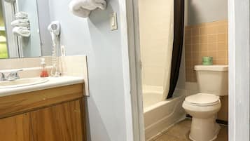 Free toiletries, hair dryer, towels
