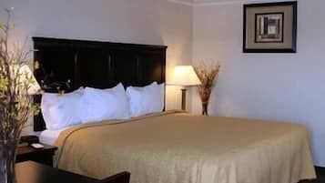 Cribs (free), WiFi (free), alarm clocks, bed sheets