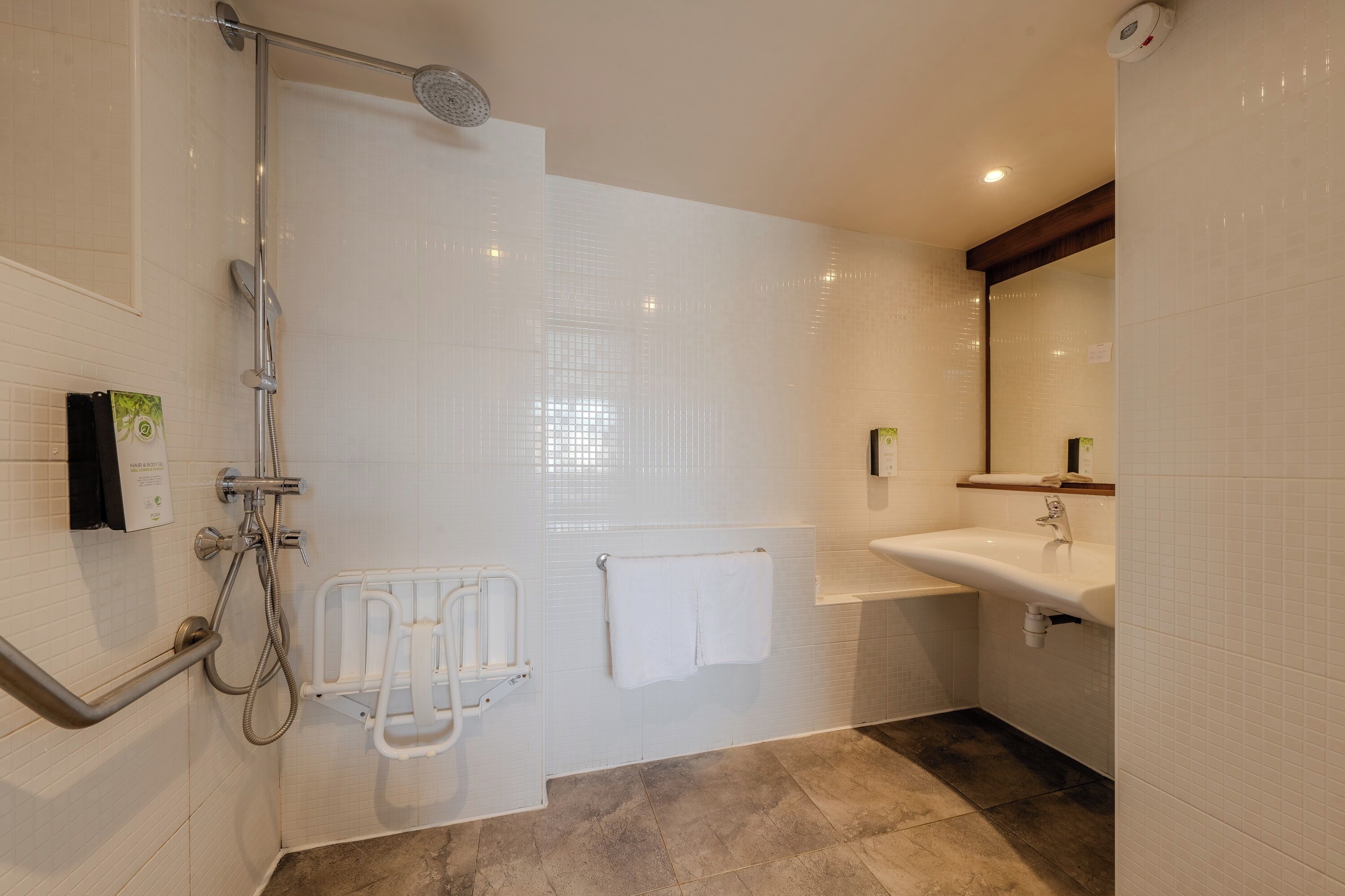 standard room, 1 queen bed | accessible bathroom