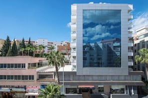 Stunning city views from the upper floors, with a modern design and convenient access to local amenities.