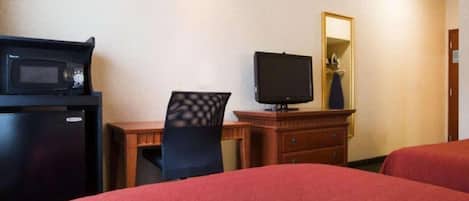 Double Room, 2 Queen Beds, Non Smoking | Desk, iron/ironing board, WiFi (free), bed sheets
