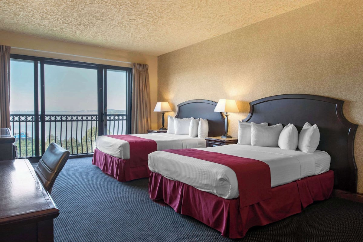 Room, 2 Queen Beds, Non Smoking | Desk, laptop workspace, blackout drapes, soundproofing