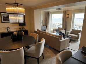 Suite, Balcony, Ocean View | Premium bedding, minibar, blackout drapes, free WiFi