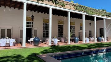 Outdoor banquet area