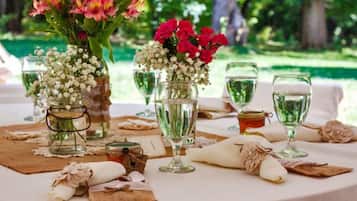 Aussenbereich für Hochzeiten