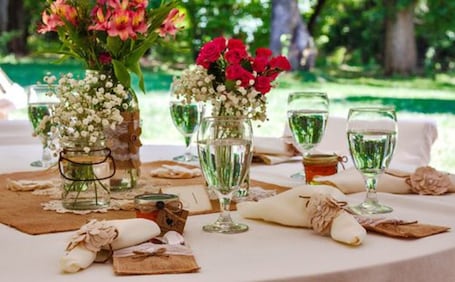 Outdoor wedding area