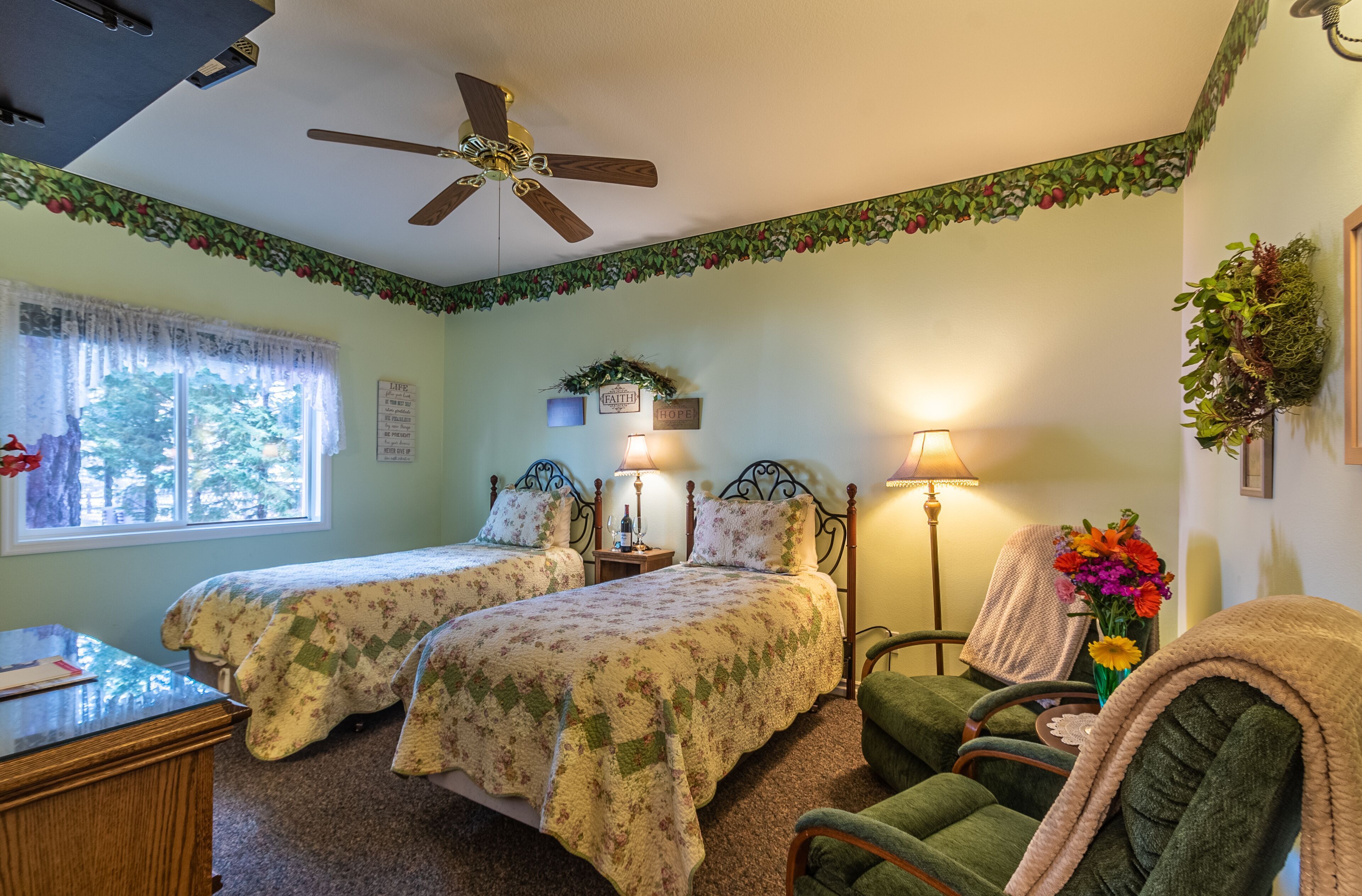 Premium bedding, individually decorated, individually furnished