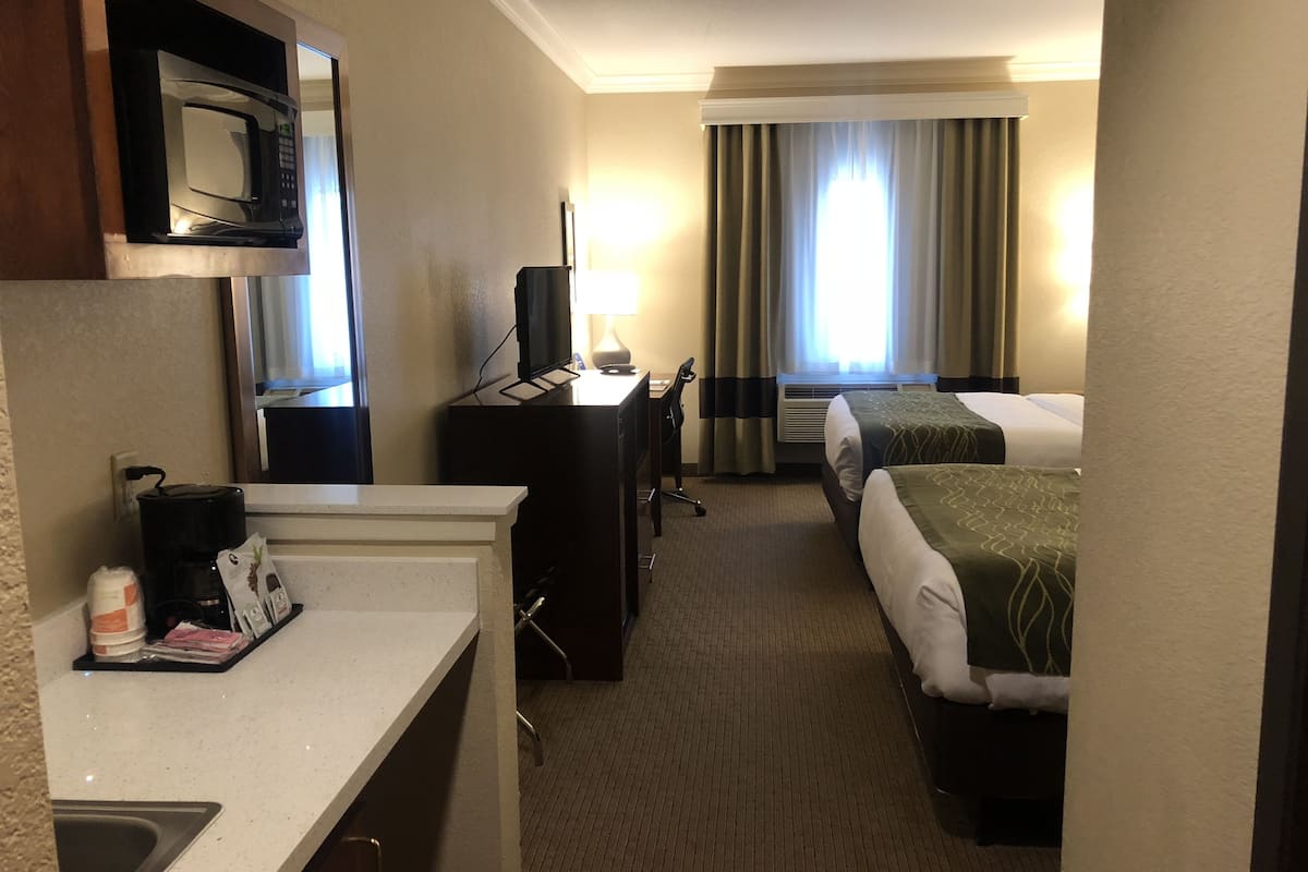 standard double room, 2 queen beds, non smoking | desk, blackout curtains, iron/ironing board, free wifi