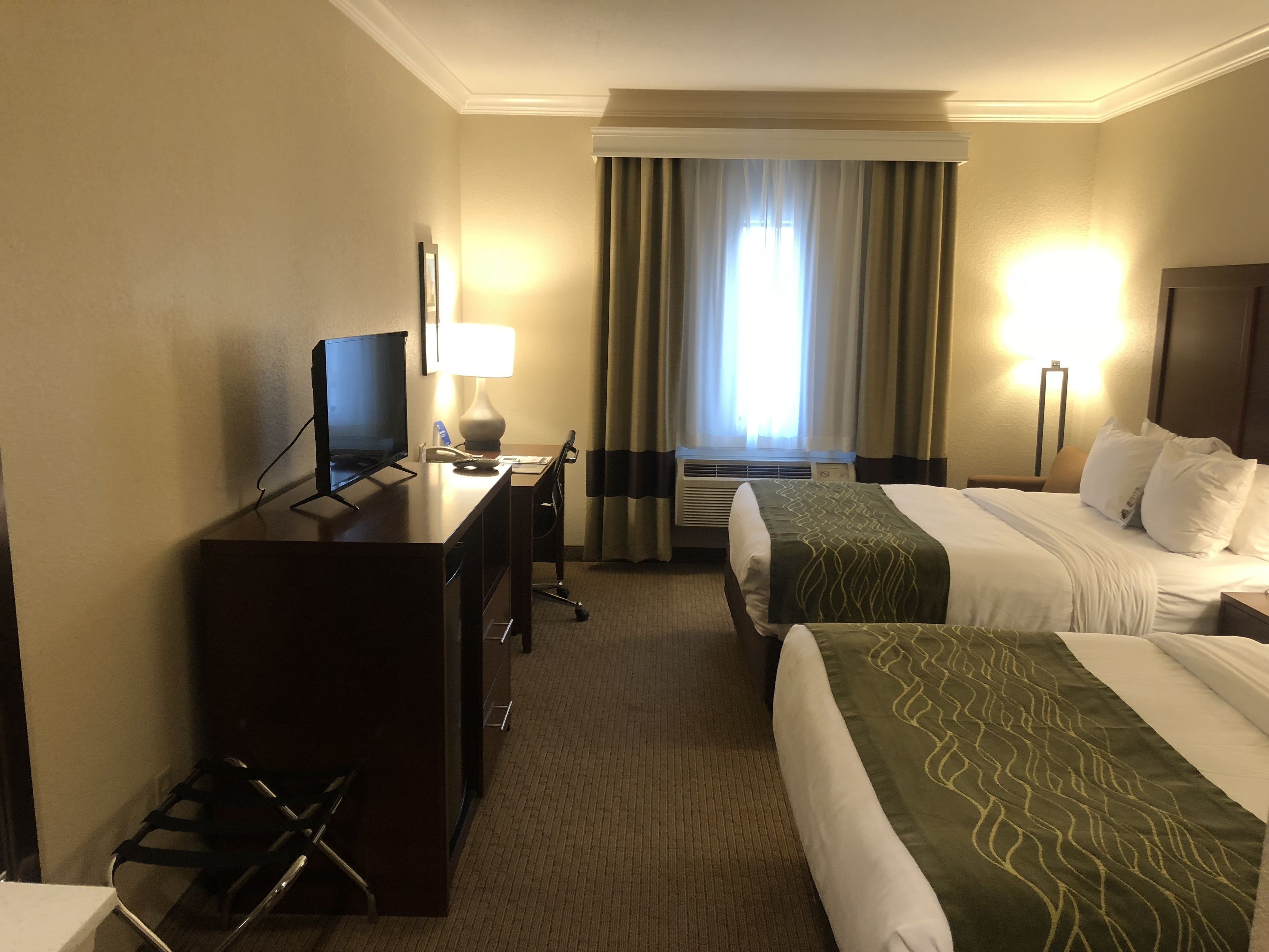 standard double room, 2 queen beds, non smoking | desk, blackout curtains, iron/ironing board, free wifi