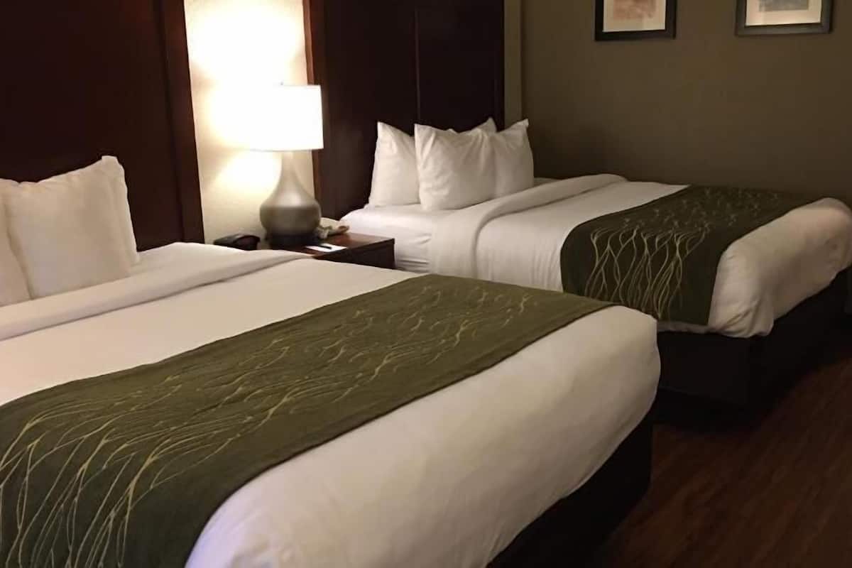 Desk, blackout curtains, iron/ironing board, free WiFi