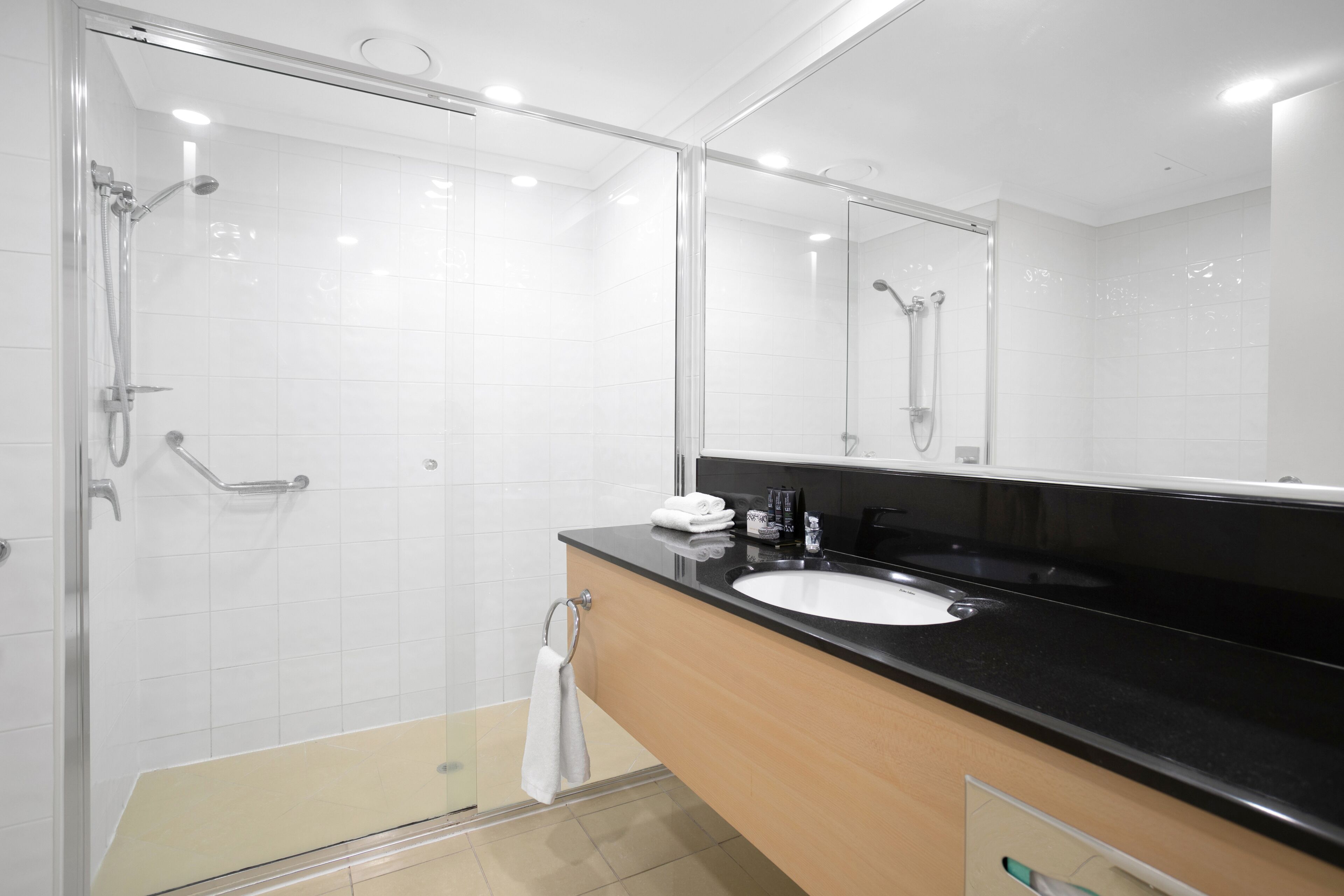 standard room, 1 queen bed | bathroom | eco-friendly toiletries, hair dryer, towels, soap