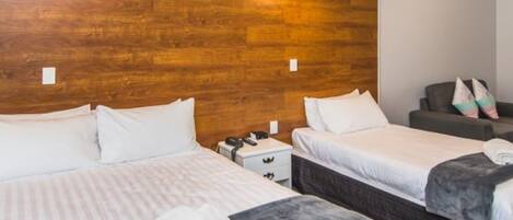 Desk, blackout curtains, iron/ironing board, free WiFi