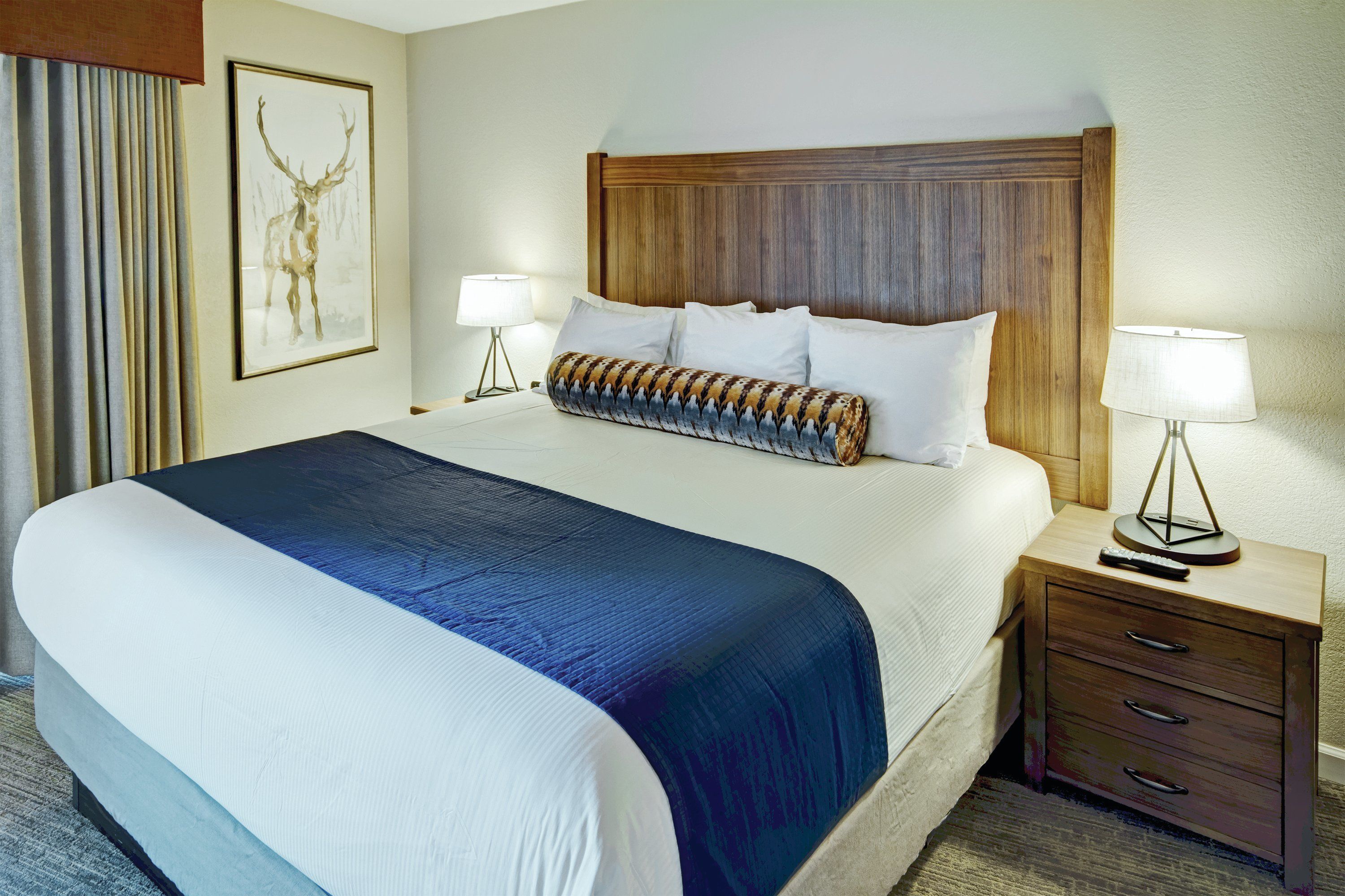 blackout curtains, iron/ironing board, free wifi, bed sheets