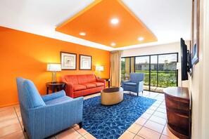 2 Bedroom Suite with Washer and Dryer | Living area | TV - Vacation Village at Bonaventure, Fort Lauderdale (Weston)