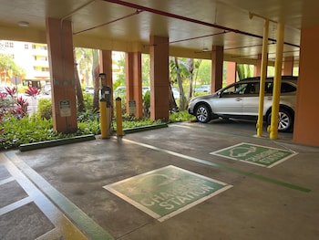 Electric vehicle charging station at Vacation Village at Bonaventure, Fort Lauderdale