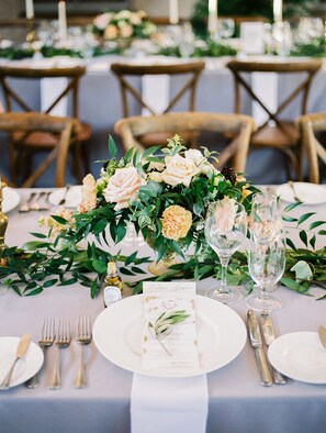 Outdoor wedding area
