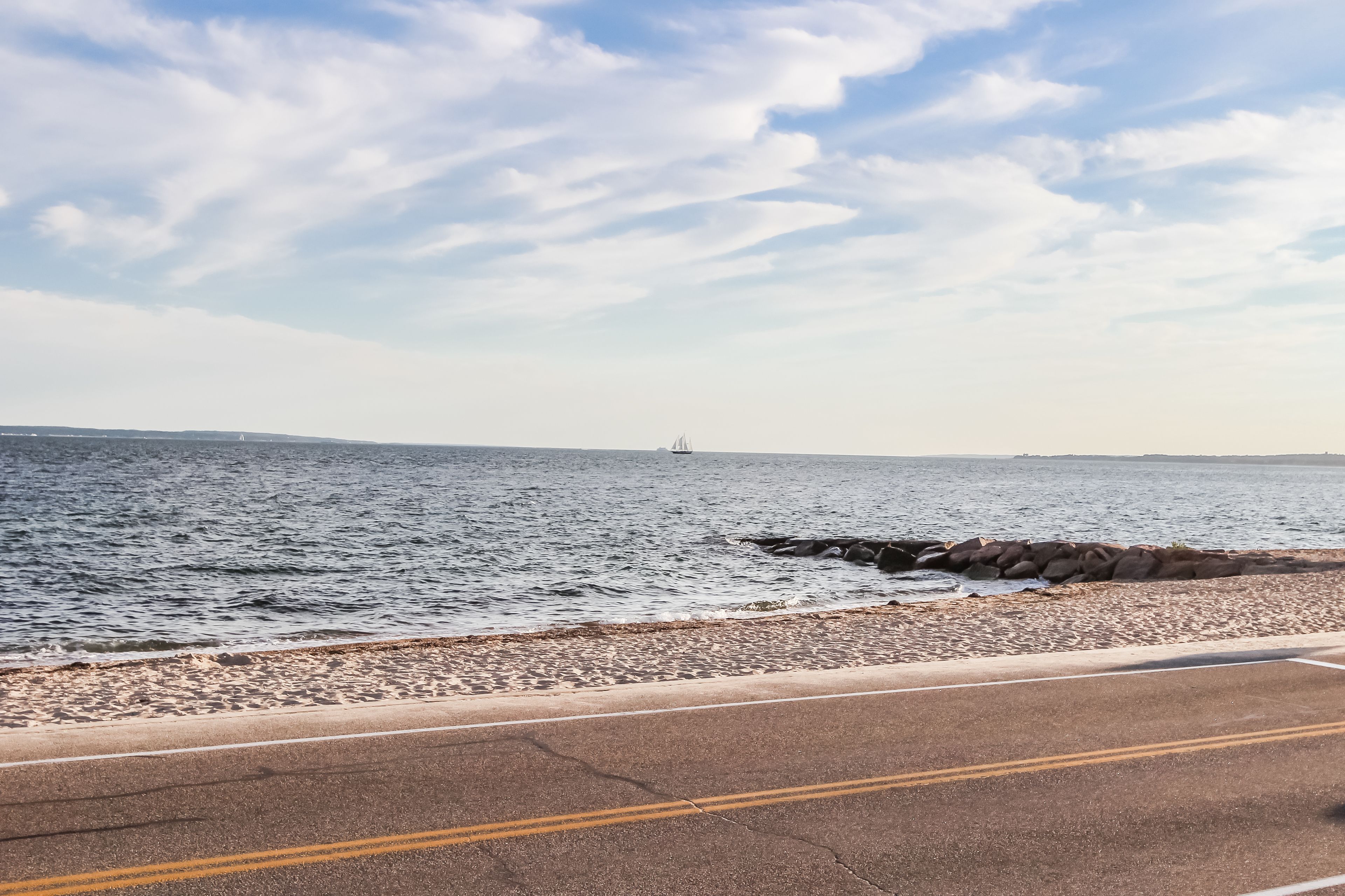 on the beach, white sand