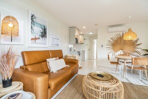 Flat-screen TV, DVD player