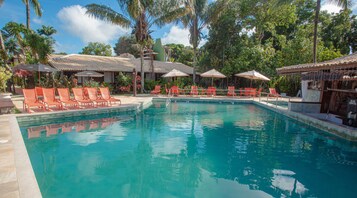 2 outdoor pools, pool umbrellas, sun loungers