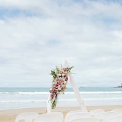 Outdoor wedding area