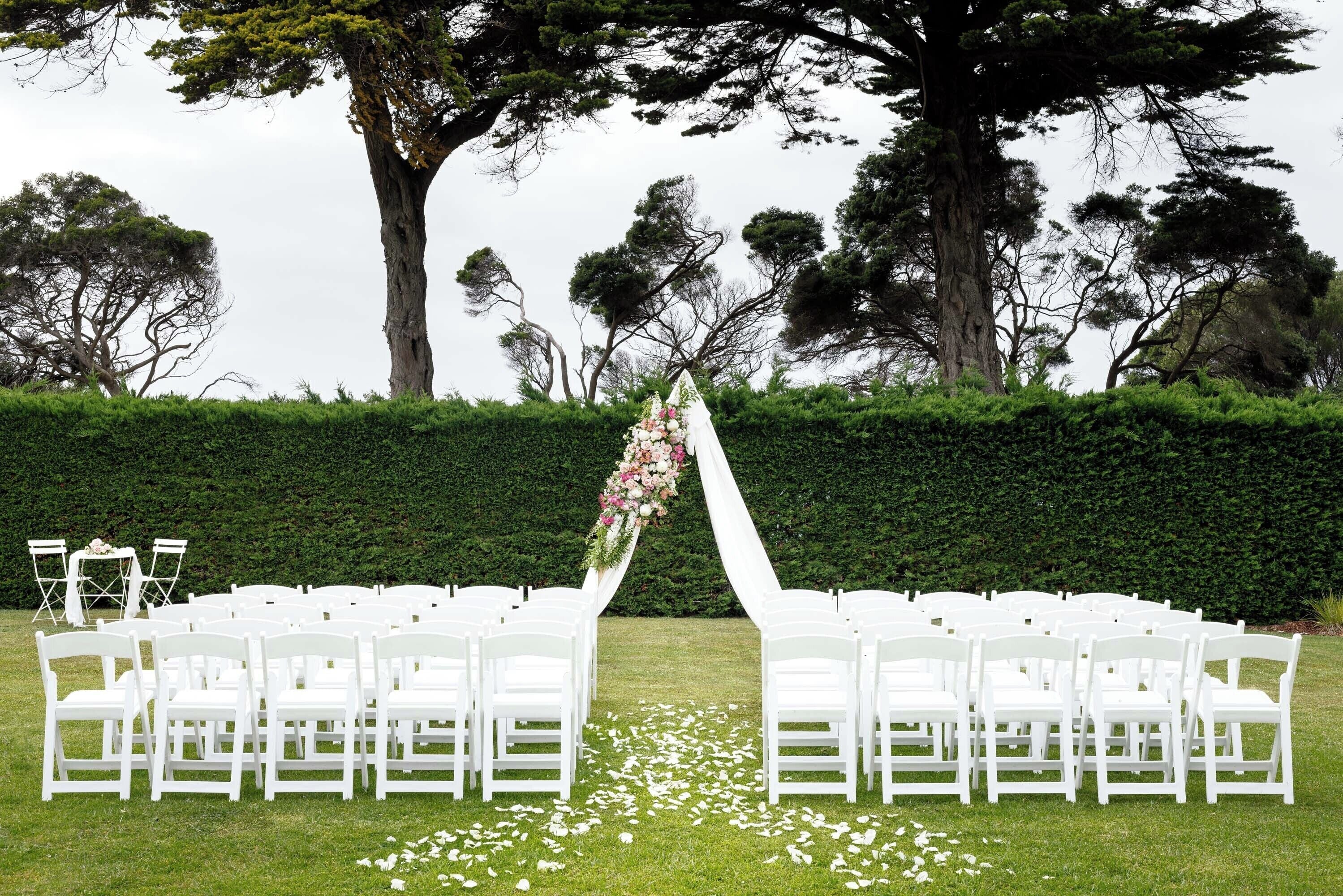 outdoor wedding area