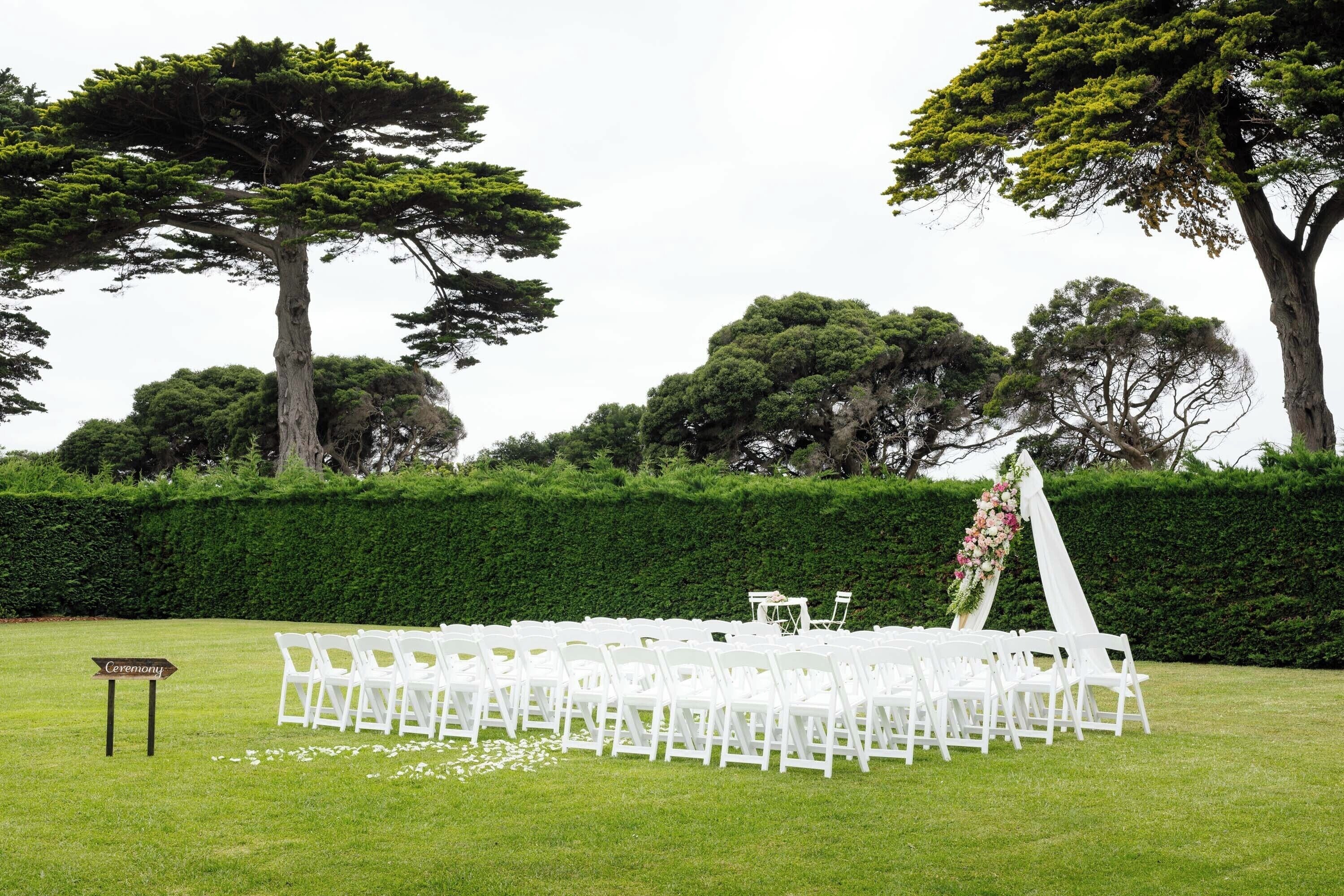 outdoor wedding area