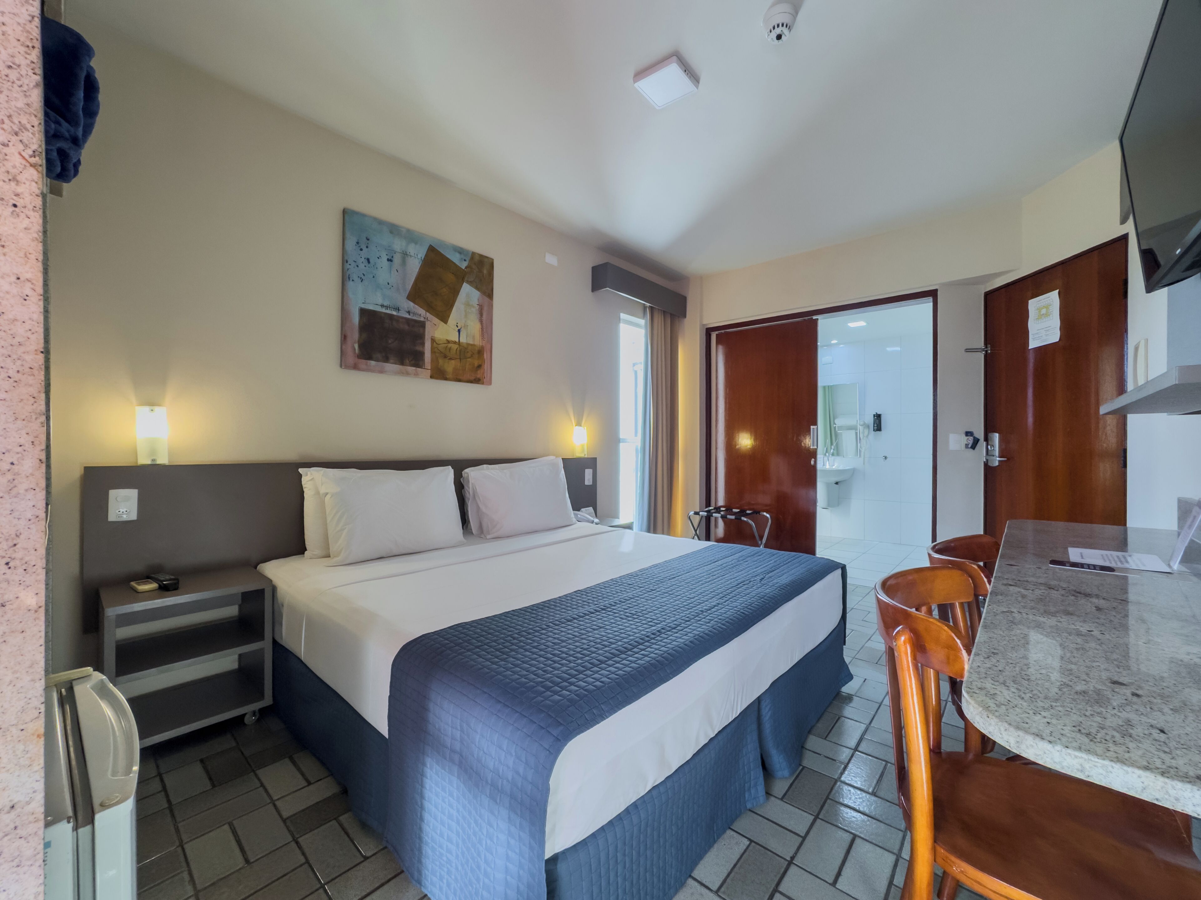 Standard Double Room with Balcony | Minibar, in-room safe, desk, laptop workspace