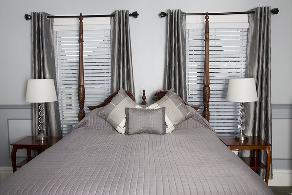 Egyptian cotton sheets, premium bedding, down duvets, Tempur-Pedic beds