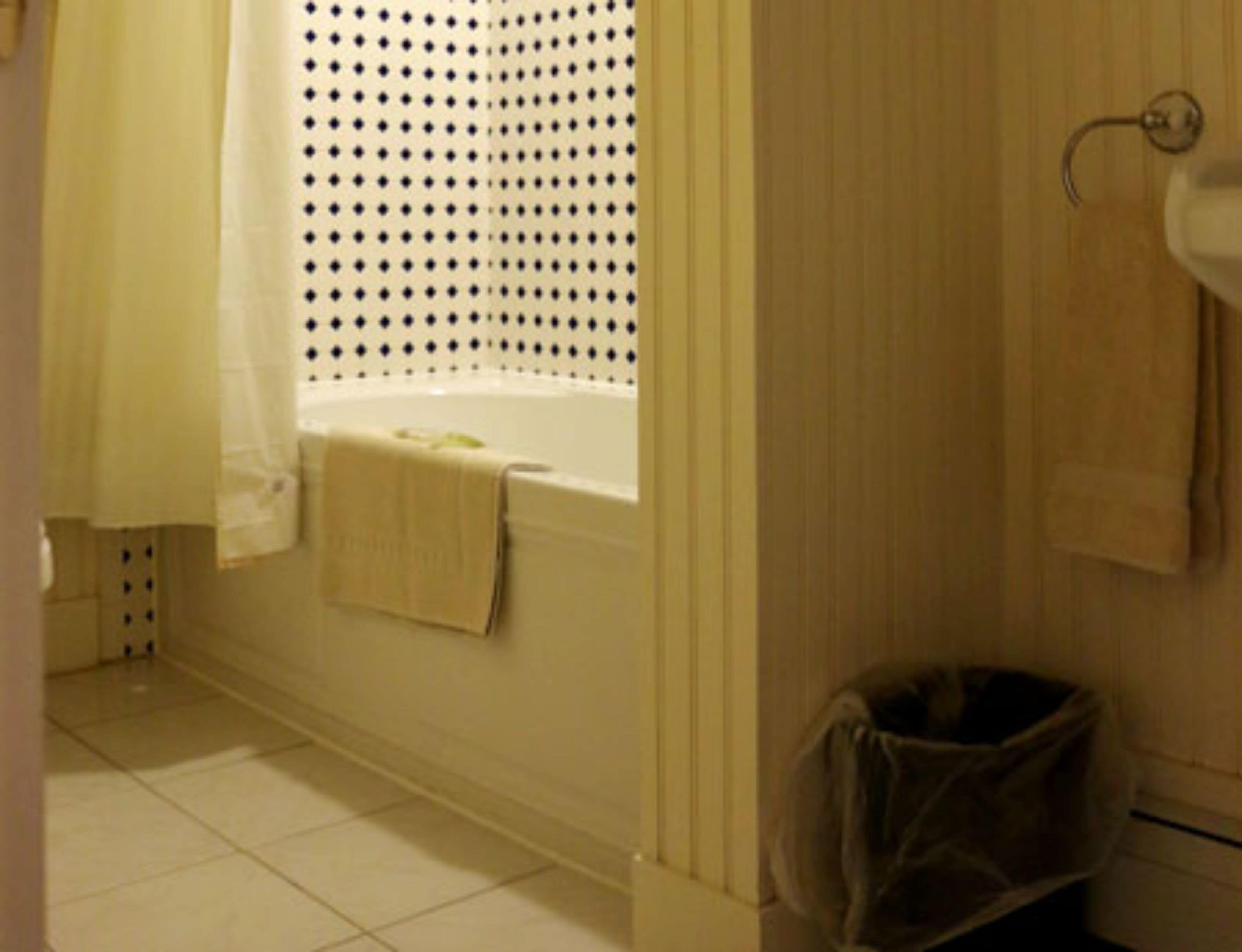 select room | bathroom | combined shower/bathtub, towels