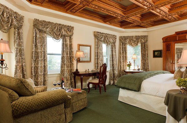 Premium bedding, down duvets, pillow-top beds, individually decorated