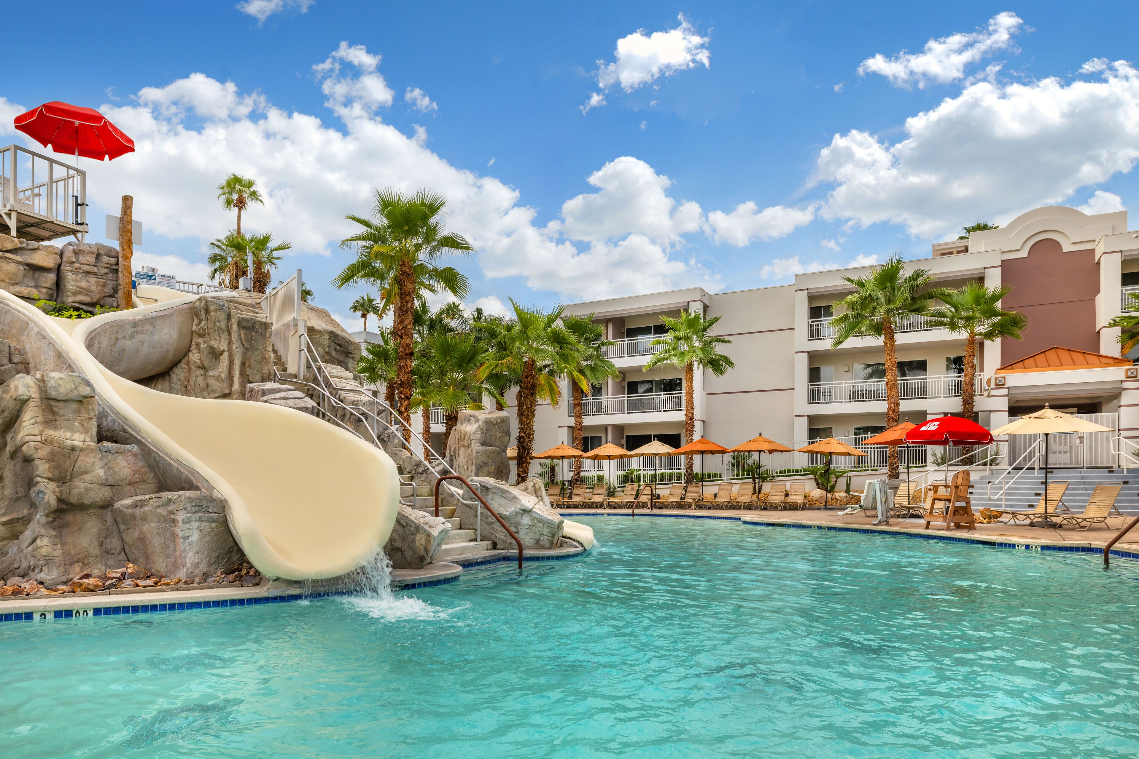 2 outdoor pools, open 8:00 AM to 10:00 PM, pool umbrellas, sun loungers