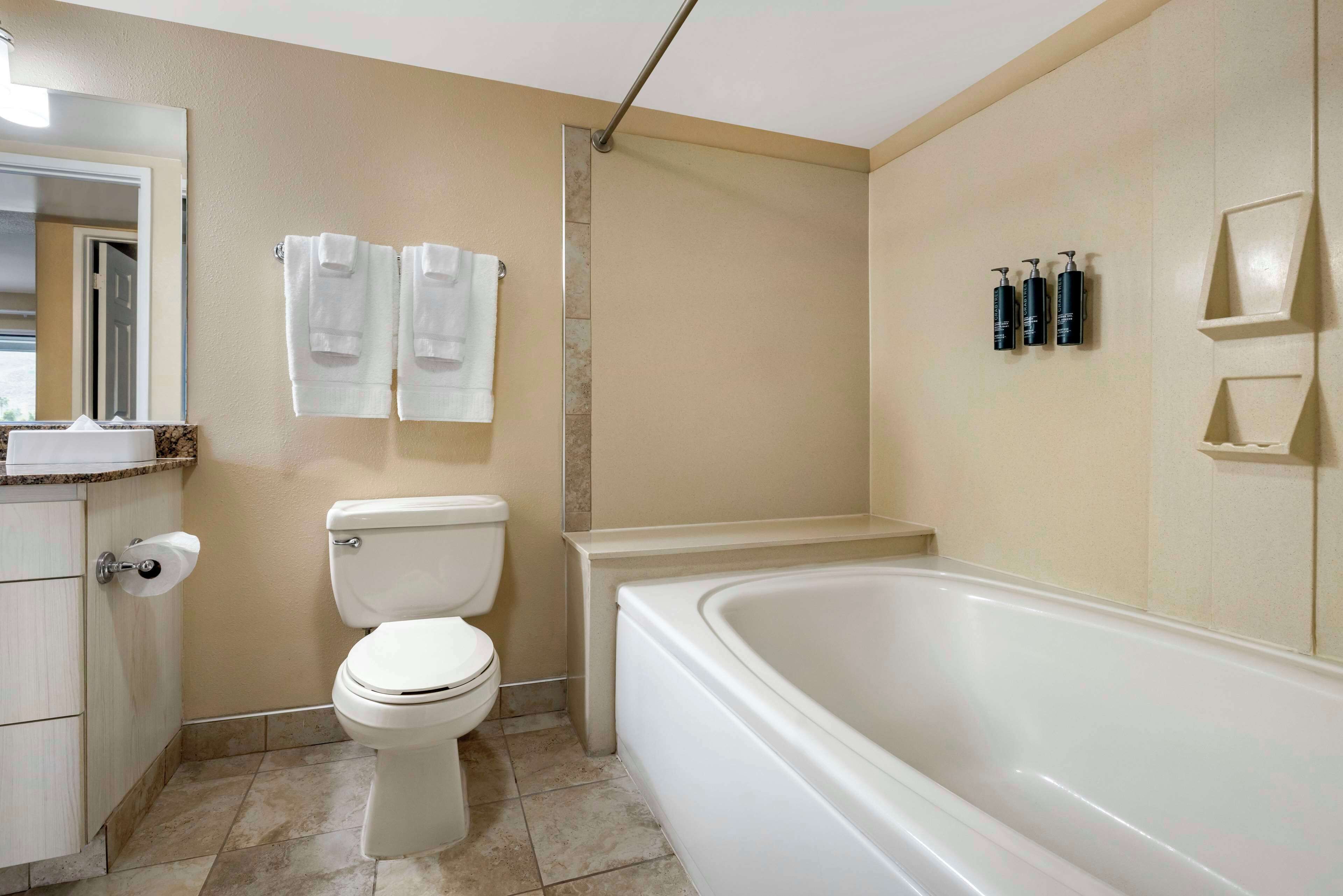 free toiletries, hair dryer, towels